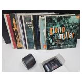 Records W Camera Lens & 35 MM Camera