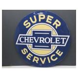 Super Chevrolet Service 14" Advertising Sign