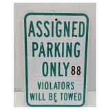 Metal ASIGN PARKING ONLY 12 x 18" Sign
