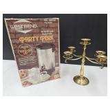 Brass Candle Holder & Coffee Pot