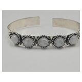 925 Silver Moonstone Cuff Bracelet