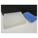 Tupperware Cake Carrier & Blue Lid Storage 7 x 11"