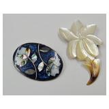 Beautiful inlay Brooch & Mother of Pearl  Brooch