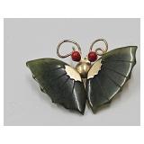 Jade Butterfly Brooch