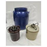 VTG Food Jars USA & Stoneware Cookie Jar No Lid