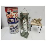 Pepsi Tin, Brass Lion, & Home Decor
