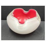 VTG Murano Barbini Sommerso Glass 5" Ashtray?