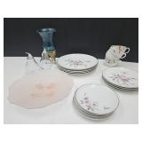Sango Dogwood Dishes & Glass Ware