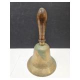 Antique Brass School Bell 6" wide