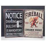 Neew Drinking Metal Sign 8" x12"