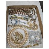 Costume Jewelry: Beaded Necklaces, Pins +