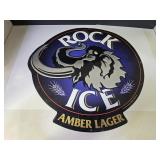 22" Rock Ice Amber Lager Beer Sign