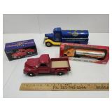 SUNOCO Bank- Plastic, Sm Semi, & Die Cast Chevy,+