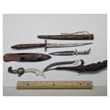Lot of Unusual Fixed Blade Knives