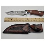 New 10" Hard Handle Knife w Sheath
