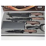 New 7 Piece Hard Handle Knife Set