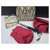 Lot Of Travel Bags & Curling Iron