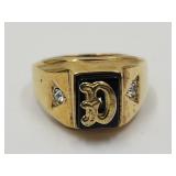 Costume D Ring Gold Tone Size 11