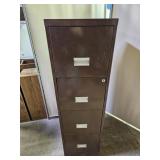 4 Drawer File Cabinet 15x18x52" H