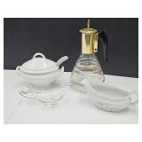 MCM Coffee Carafe, Ironstone Gravy Boat, Waco