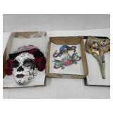 Mardi Gras Style & Day Of The Dead Mask See Size