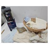 Rubbermaid Travel Cooler No Cord & Basket Of Linen