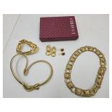 Costume Jewelry Lot Trifare Necklace, Earrings,+