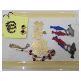 Costume Jewelry; Fish Brooches +