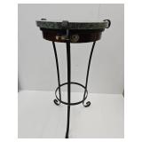 Metal With Marble Top Plant Stand 24" h See Pics