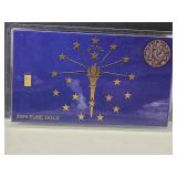 1/4 Grain .9999 Gold Indiana