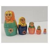Hand Painted Nesting Dolls Up To 4" H