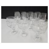 VTG Etched Stemware Glasses