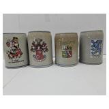 4 German Beer Steins