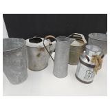 Galvanzied Lot Water Cans & More See Condition