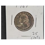 1961 Washington Quarter AU
