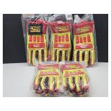 5 Pair Ringers Gloves Sz M