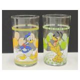 Vintage Juice Glasses DONALD DUCK & GOOFY