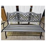 Metal & Wood Bench 51" Long