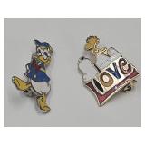 VTG Snoopy Peanutes Pin & Donald Duck Pin