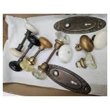 Antique Door Knobs; Glass, Brass & Porcelain