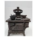 Cast Iron Crescent  Toy Stove7 3/4" w x 10"h