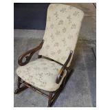 Antique High Back Victorian Style Rocking Chair