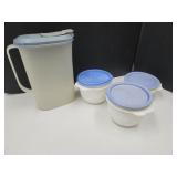 Tupperware Storage Bowls & Pitcher