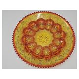 Tiara Indiana Glass Amberina Egg Plate