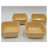 Set  4 Longaberger Butternut Pottery Cereal Bowls