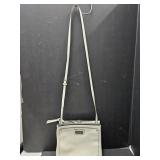 Nine West Cream Cross Body Bag W Pebbled Texture9"