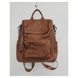 Shrrie Vegan Leather Back Pack W Multiple Pockets