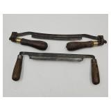 2 Antique Draw Knives Tools James Swan & Unmarked