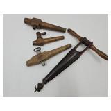 Antique Taper Wood Bung Hole Drill & Taps Tools