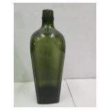 Antique 9.5"H Olive Green Gin Bottle